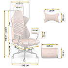 Офісне крісло Sofotel Werona 2582 Коричневе, регульована висота, ергономічне, з подушками для комфорту, фото 8