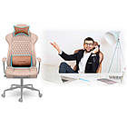 Офісне крісло Sofotel Werona 2582 Коричневе, регульована висота, ергономічне, з подушками для комфорту, фото 9