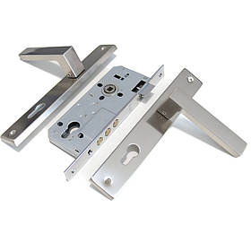 Ручка для дверей SIBA NEMRUT 85 мм із замком нікель матовий