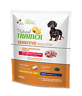 Сухой корм Natural Trainer Dog Sensitive без глютена для взрослых собак Мини пород с Кролятиной и цельными