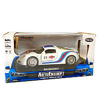 Машинка металева дитяча Porsche, Порше, білий з синім, світло, звук,інерція,відкриваються двері, капот, 1:32, 15*7*6см, (68791), фото 7