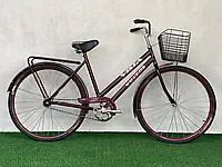 Велосипед дорожный 28 Волынь женский, усиленная рама, усиленная спица 3 мм , Бордовый