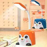 Лампа Настольная Пингвин с Органайзером для Ручек и Подставкой Телефона Elite EL-HK28-4C Аккумуляторная