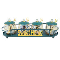 Банки на подставке "Sweet Home" 5пр/наб 300мл YG00934-4 ish