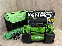 Автомобильный компрессор двухпоршневой Winso 125000 Uragan 85л/мин 10атм Ураган 90170 компресор для подкачки.