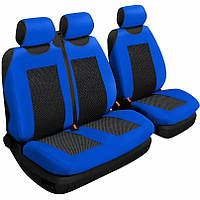 Чехлы майки на сиденья авто Beltex 2+1 Тип B без подголовников синие автомайки универсальные (54410)
