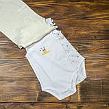 Комплект базових боді 3 шт. з натуральної тканини від ovs італія 🍬100 % бавовна Розмір 56, фото 2