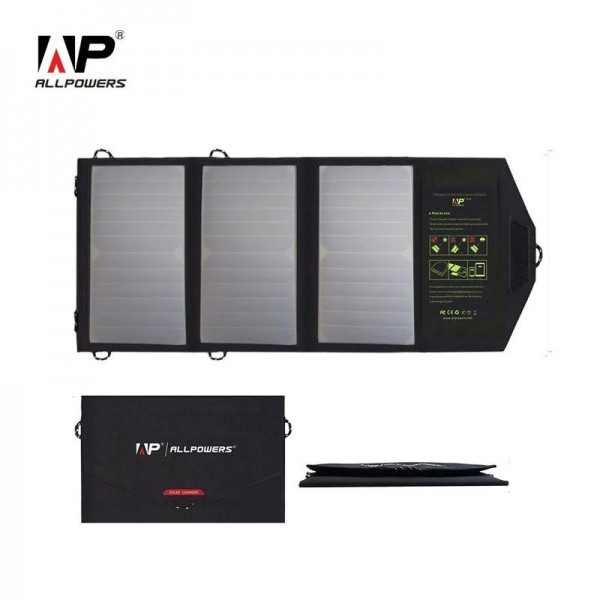 Портативна сонячна панель Allpowers 21 W 2 USB сонячний зарядний пристрій (AP-SP5V21W