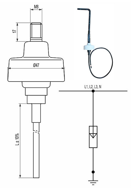 Обмежувач перенапруг PZ-M1 280/10
