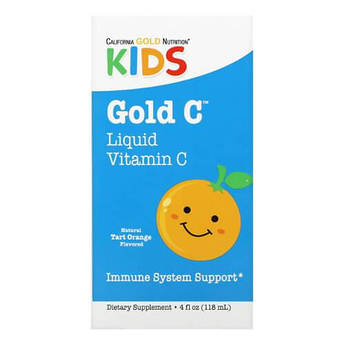Вітамін C у рідкій формі для дітей, California Gold Nutrition Child Liquid Gold Vitamin C 118 мл