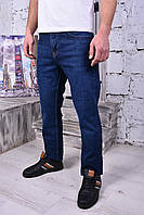 Качественные турецкие Мужские джинсы красивого темно-синего цвета