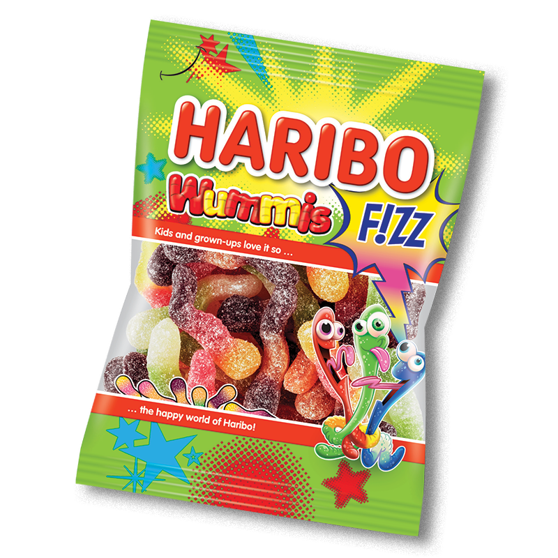 Кислі желейні черв'яки Haribo Wummis Fizz 100g