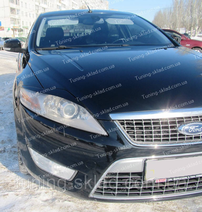 Реснички Ford Mondeo Mk4 (накладки на передние фары Форд Мондео 4) - фото 4 - id-p38611010