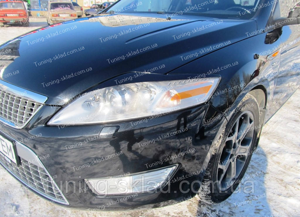 Реснички Ford Mondeo Mk4 (накладки на передние фары Форд Мондео 4) - фото 5 - id-p38611010