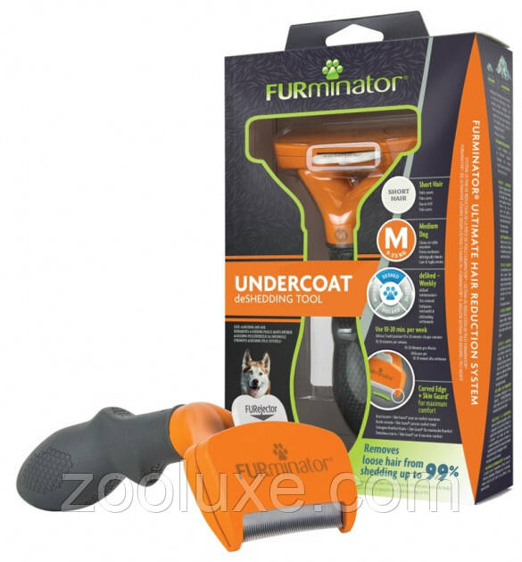 Фурмінатор для короткошерстих собак середніх порід FURminator Short Hair M Medium Dog/ гребінець для шерсті