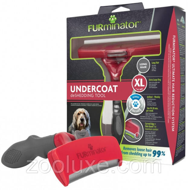 Фурмінатор для довгошерстих собак гігантських порід FURminator Long Hair XL Extra Large Dog/розчіпка для