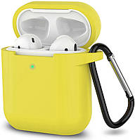 Чохол з Soft-Touch і мікрофіброю для Airpods / Airpods 2 + карабін - Lemonade