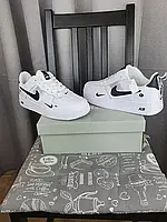 Nike Air Force 1 07 Low LV8 Ultra White белые Найк Эйр Форс 1 07 Лов ЛВ8 кроссовки для мужчин. Обувь весенняя