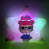 Подушка-нічник лялька LOL — світильник декор у дитячу кімнату, подарунок для дівчинки іграшка lol №7, фото 3