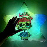 Подушка-нічник лялька LOL — світильник декор у дитячу кімнату, подарунок для дівчинки іграшка lol №7, фото 4