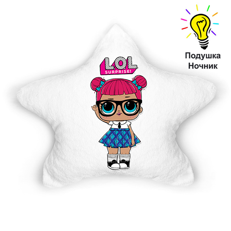 Подушка-нічник лялька LOL — світильник декор у дитячу кімнату, подарунок для дівчинки іграшка lol №7
