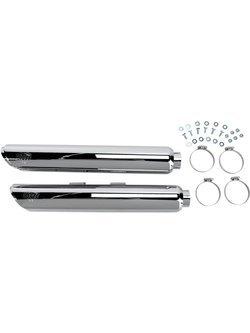 Хромовані глушники Vance & Hines Twin Slash для Harley Davidson FLSTF (07-17), FXSTD (07), фото 1