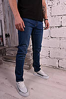Мужские джинсы Модель SLIM FIT красивого Темно-синего цвета ТУРЦИЯ