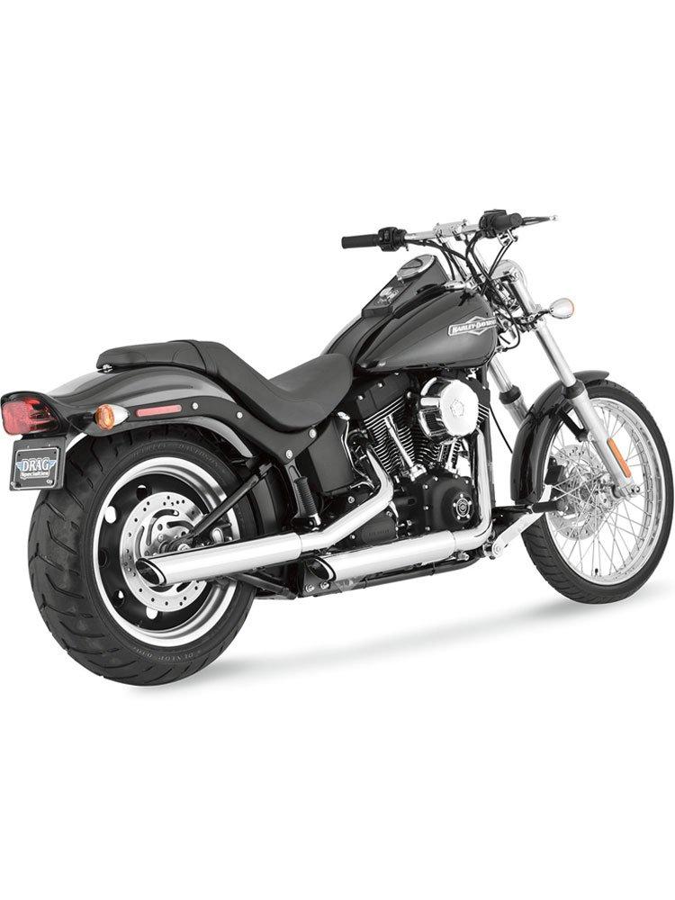 Хромированные глушители Vance & Hines Twin Slash для Harley Davidson FXST/FLST (07-17) FLSTSE (10-12) FXCW/C