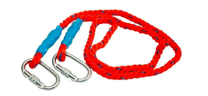 Фал страхувальний капроновий канат монтажний пояс із двома карабінами