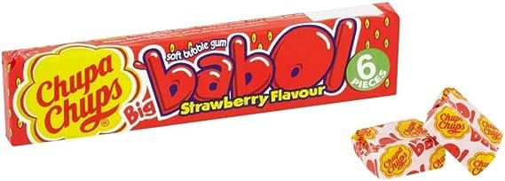 Жувальна гумка Chupa Chups Big Babol Strawberry Flavour 6 шт., фото 1