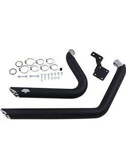 Повна вихлопна система Vance & Hines Short Shots Straggered чорна для Harley Davidson FXS/FLS/FLST, фото 1