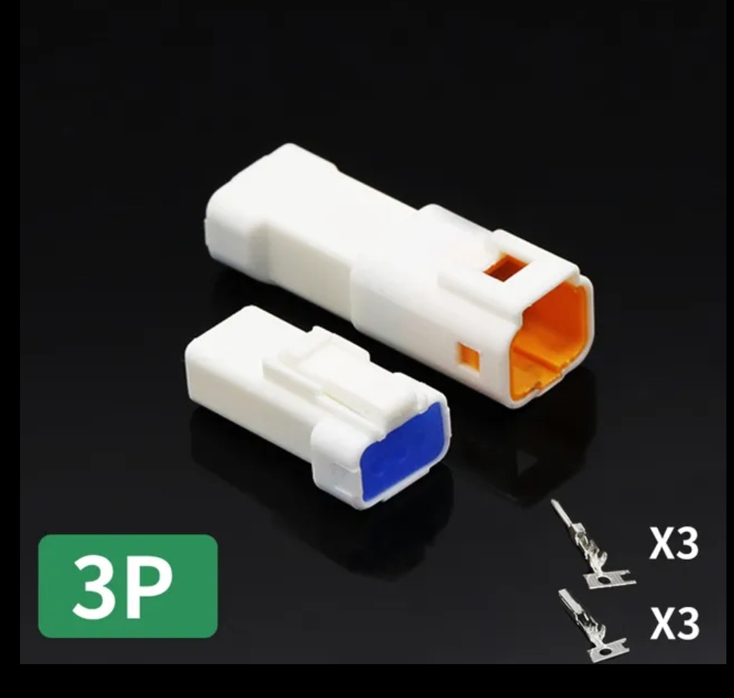 Роз'єм герметичний JWPF тато-мама 3pin, фото 1