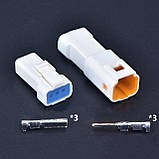 Роз'єм герметичний JWPF тато-мама 3pin, фото 2