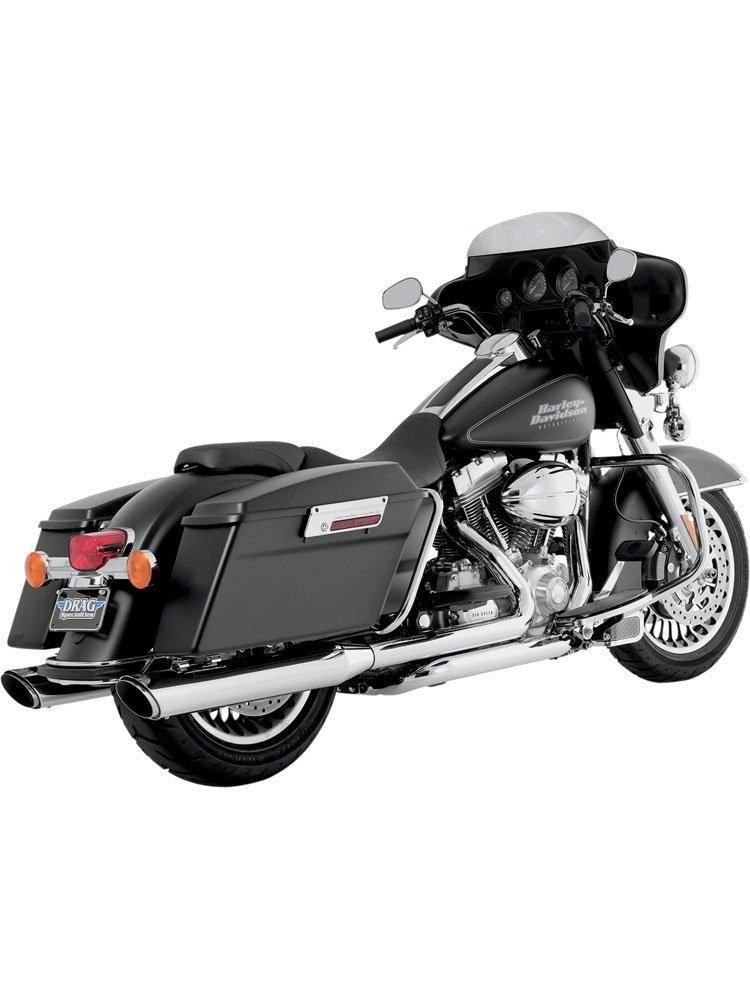 Глушники (Slip-On) Vance & Hines Twin Slash Round хром для Harley Davidson FLHT/FLHTK/FLHX/FLHR/FLTRX/FLTRU, фото 1