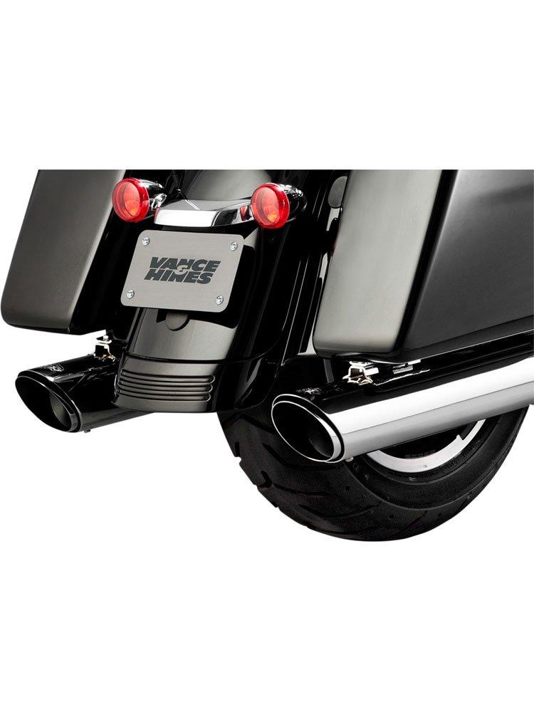 Глушники (Slip-On) Vance & Hines Twin Slash Round хром для Harley Davidson FLHT/FLHTK/FLHX/FLHR/FLTRX/FLTRU
