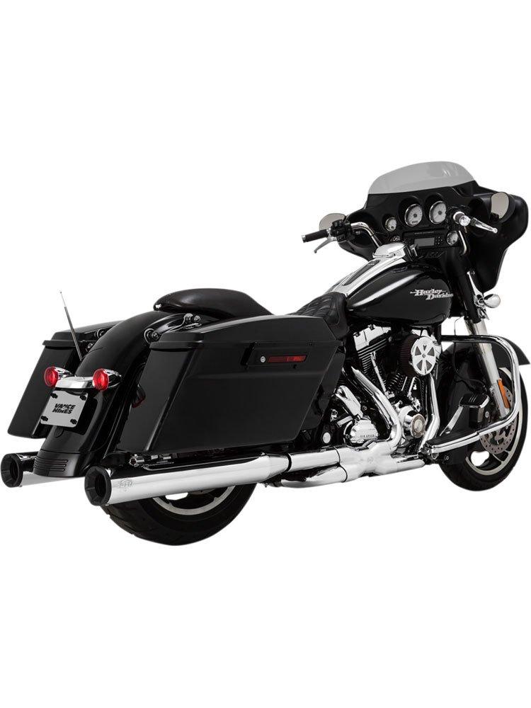 Глушники (Slip-On) Vance & Hines Eliminator 400 хром, чорні наконечники для Harley Davidson FLHT/FLHTK/FLHX