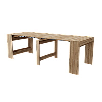 Стол раздвижной для кухни обеденный из дерева с лаковым покрытием прямоугольный Неман ПИТОН