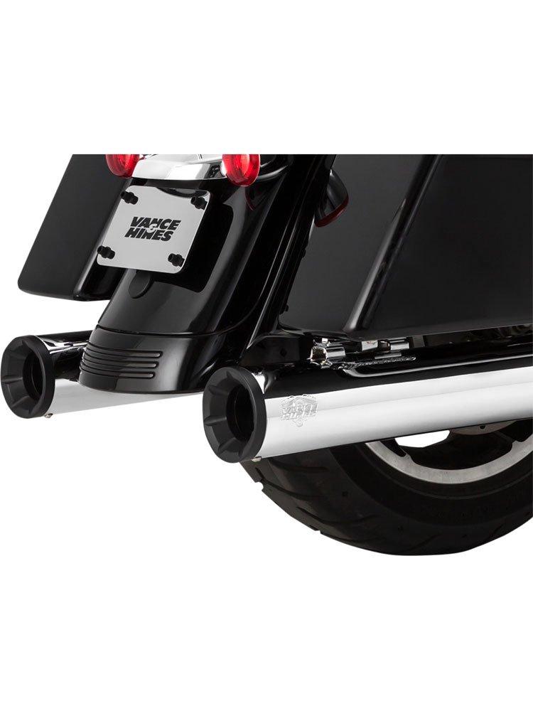Глушники (Slip-On) Vance & Hines Eliminator 400 хром, чорні наконечники для Harley Davidson FLHT/FLHTK/FLHX