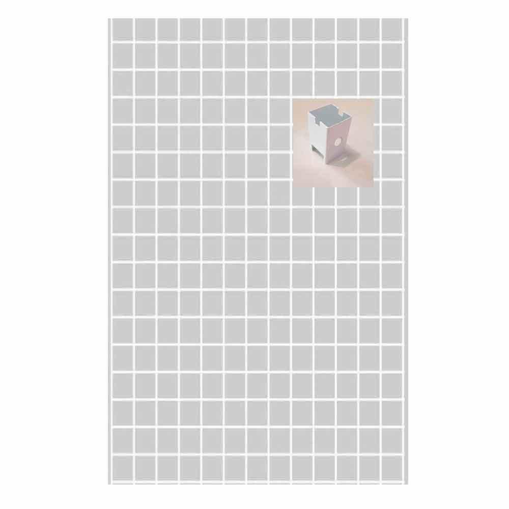 Сітка торгова 1500х50 см дріт 3 мм металева настіна комірка 5х5 см біла, фото 1