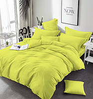 Набор постельного белья двуспальный бязь голд Лимонно-желтый 180х215 см