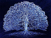 Алмазная мозаика (вышивка) Дерево жизни 2, 30х40см, полная выкладка, квадратные камни, без подрамника
