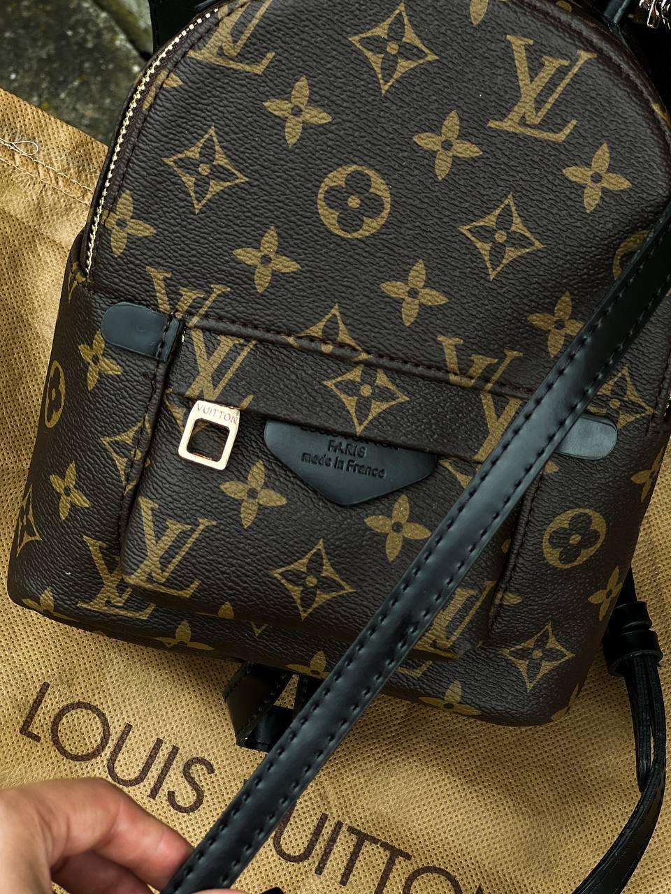 Женский стильный рюкзак LV ( Louis Vuitton ) Backpack 026 Коричневый Красивый Городской Компактный - фото 3 - id-p1913071805
