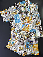 Рубашка и шорты для мальчика летний комплект на 5-6 лет