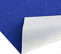 Гофрированная бумага синяя металлизированная плотная качественная бумага креп Италия 180г 2,5м 805