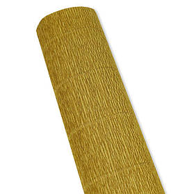 Папір гофрований 50х250 см, 180 г — жовта земля, 611 KNZ