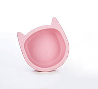 Детская силиконовая миска FreeOn Kitty, розовая