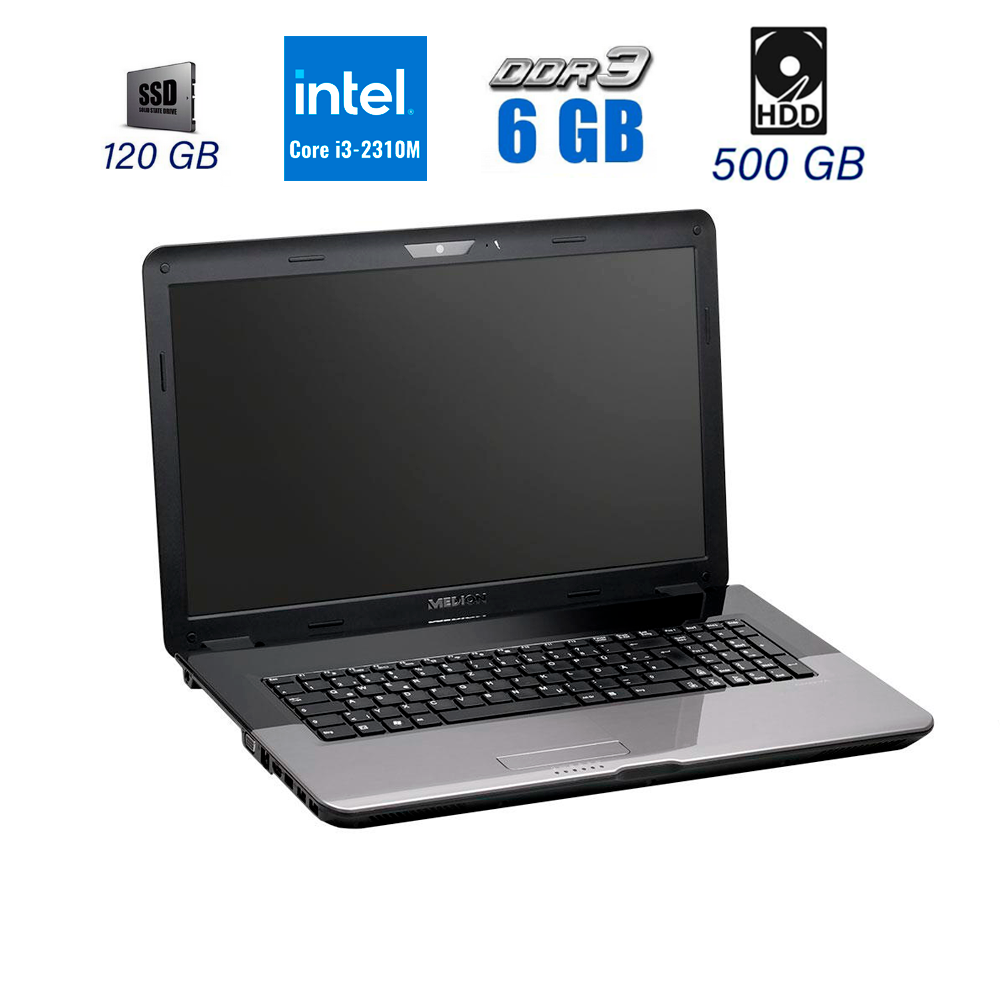 Ноутбук Б-клас Medion Akoya E7218 / 17.3" (1600x900) TN / Intel Core i3-2310M (2 (4) ядра по 2.1 GHz) / 6 GB