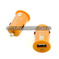 Автомобільне USB зарядний пристрій 5V 1A (помаранчевий)