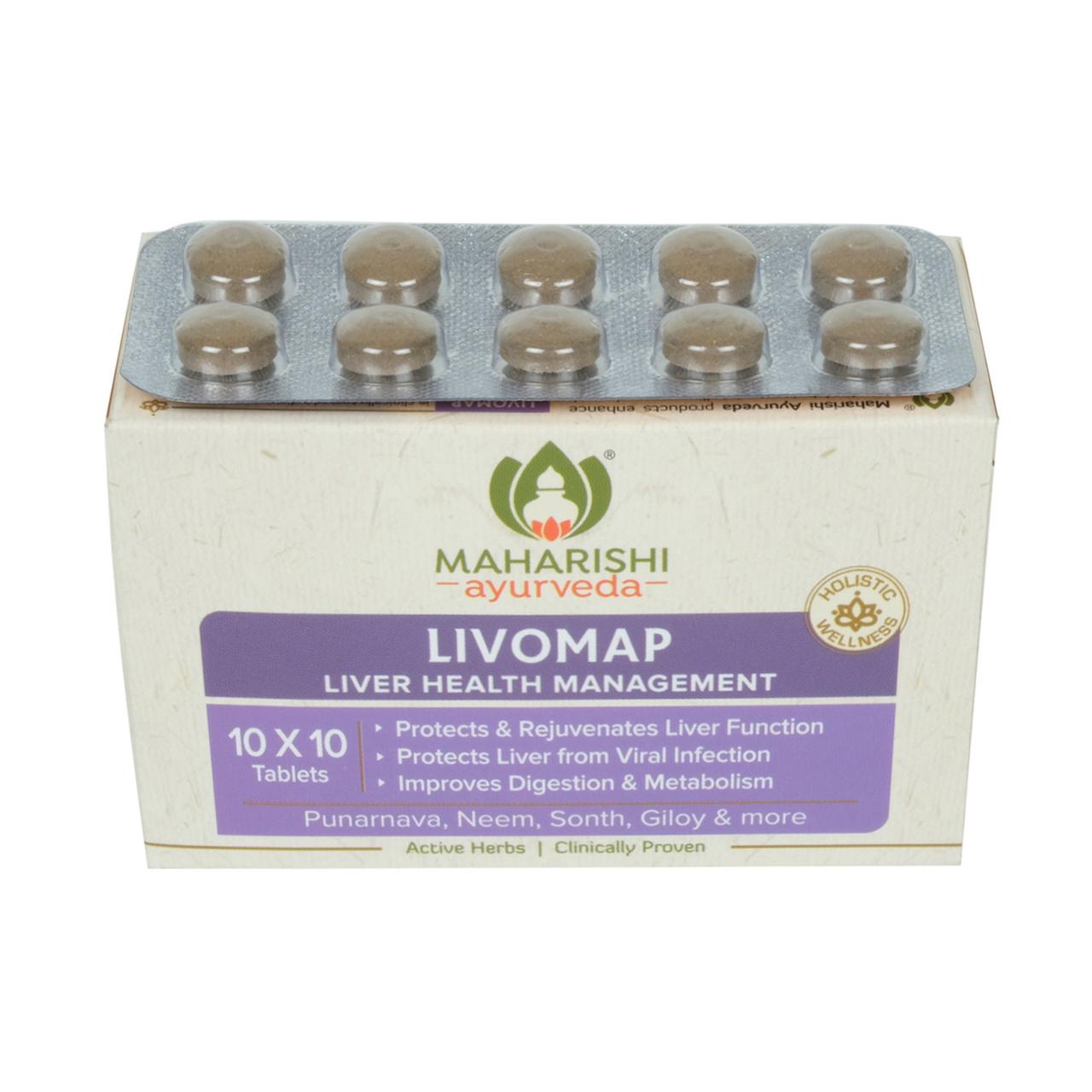 Препарат для відновлення печінки та підшлункової залози LIVOMAP MAHARISHI AYURVEDA 100таб Ливомап