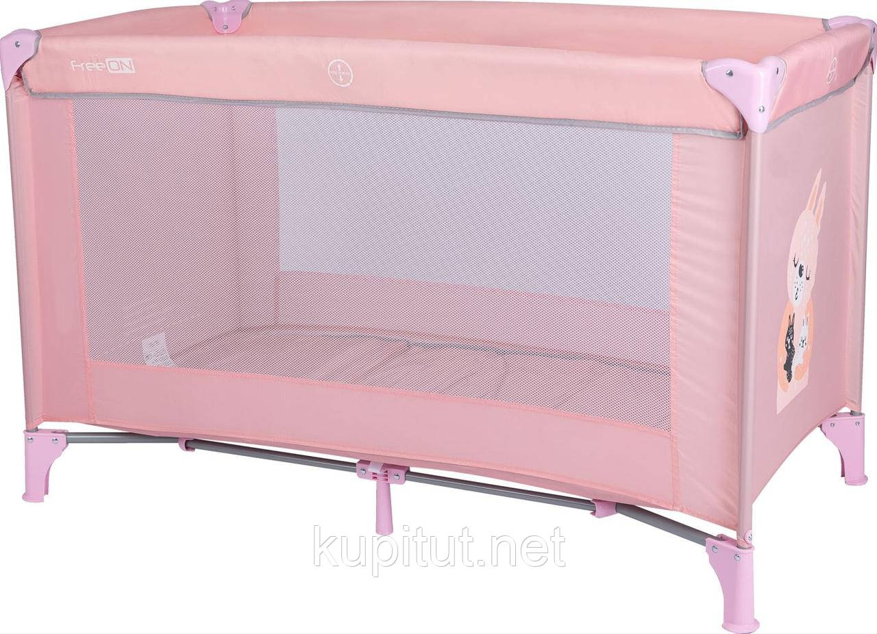 Ліжко-манеж дитяче FreeON Travel Love Pink